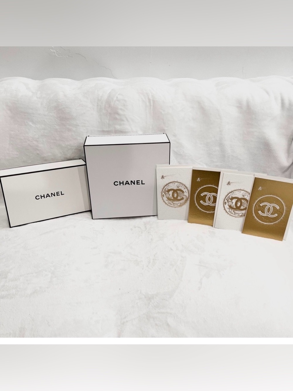 Chanel 6pc (2 Gift Boxes) and (2 Blank Greeting Cards) Bundle - NWT